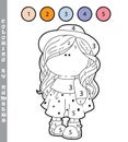 Textile doll by numbers