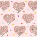 Textile and Fabric Pattern Birds and Heart Flower Lovey Dovey