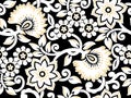 Textile fabric print with floral background