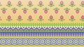 textile flower border pattern on muster background