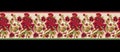 textile flower border pattern on muster background