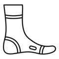 Textile foot bandage icon outline vector. Injury accident