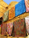 Textile handcrafts in Jaisalmer, India Royalty Free Stock Photo