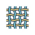 Color illustration icon for Textile, weav and yarn Royalty Free Stock Photo