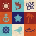 Textile icons Royalty Free Stock Photo