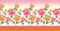 Textile indian floral border design background Royalty Free Stock Photo