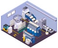 Textile Industry Isometric Composition