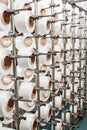 Textile industry weaving and warping machine - production Royalty Free Stock Photo