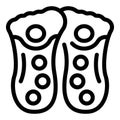 Textile insoles icon outline vector. Wear inserts