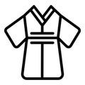 Textile kimono icon outline vector. Fashion woman