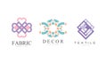 Textile Logo Design Set, Fabric Business Logo Identity Labels, Tailor Shop, Sewing, Tailoring Industry, Fashion Designer