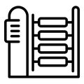 Textile machinery icon, outline style