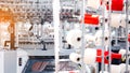 Textile Manufacturing. Circular knitted fabric. Textile factory in spinning production line and a rotating machinery and equipment Royalty Free Stock Photo