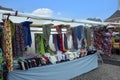 Textile market in Sittard, Netherlands