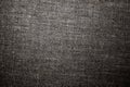 Decorative dark linen fabric textured background for interior, furniture design and art canvas backdrop Royalty Free Stock Photo