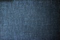 Decorative linen blue jeans fabric textured background for interior, furniture design and fashion label backdrop Royalty Free Stock Photo