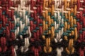 Various colored wool threads tissue pattern macro closeup Royalty Free Stock Photo