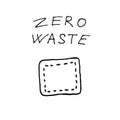 Textile napkins for cosmetology, and kitchen - zero waste illustration