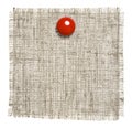 Textile Patch With Red Clip Royalty Free Stock Photo