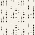 Textile pattern with abstract beads on rope, on beige background. For background, backdrop, packaging, textile covering. Royalty Free Stock Photo