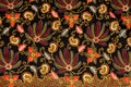 textile product. fabric with flower pattern and ornament. batik from Indonesia Royalty Free Stock Photo