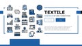 Textile Production Landing Header Vector