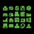 Textile Production neon glow icon illustration