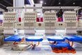 Textile - Professional and industrial embroidery machine. Machine embroidery is an embroidery process whereby a sewing machine or