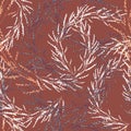 Textile red seamless pattern for fabric. Vintage floral endless texture for tapestry, carpets, fabric and home textile