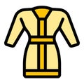 Textile robe icon vector flat