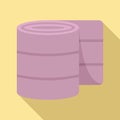 Textile roll bandage icon flat vector. Body damage