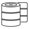 Textile roll bandage icon outline vector. Body damage
