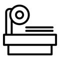 Textile roll equipment icon, outline style