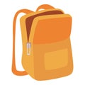 Textile school backpack icon cartoon vector. Bag pack