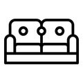 Textile sofa bedroom icon, outline style