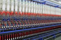 Textile spindles on the production line Royalty Free Stock Photo