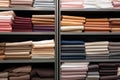 Textile store shop fabric colorful