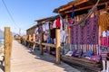 Textile stores & jetty in San Juan la Laguna, Lake Atitlan, Guatemala