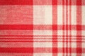 Textile surface. Red and white cloth texture Royalty Free Stock Photo