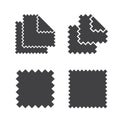 Textile swatch icons, Fabric Sample Icons, Sample material. Vector illustration Royalty Free Stock Photo