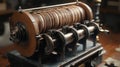 textile warping machine core Royalty Free Stock Photo