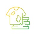 Textile waste gradient linear vector icon