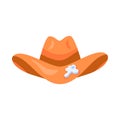 Textile Waste Stained Cowboy Hat Flat Icon