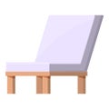 Textile wood chair icon cartoon vector. Soft picnic chair Royalty Free Stock Photo