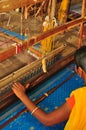 Working woman in silk industry