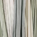 textiles, curtains in a fold, natural color for the interior