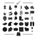 Textiles, furniture, toys and other web icon in black style.rest, tourism, book icons in set collection.,