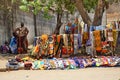 Textiles at a market in Zimbabwe