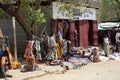 Textiles at a market in Zimbabwe