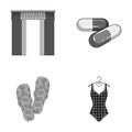 Textiles, medicine, polyclinic and other monochrome icon in cartoon style.knitwear, leisure, business icons in set